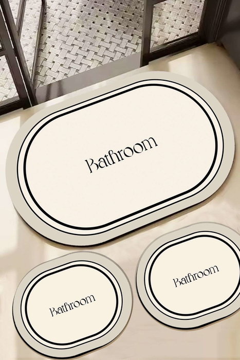 Mijölnir Juego de alfombrillas de baño de 3 piezas - Ecru Mijölnir Juego de alfombrillas de baño de 3 piezas - Ecru